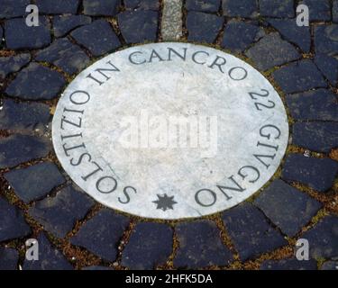 PLAZA-DET SOLSTICIO EN EL SUELO EMPEDRADO- - FOTO AÑOS 90. Location: EXTERIOR. VATICANO. Stock Photo