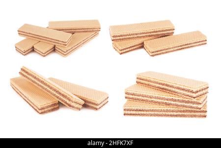 Wafers isolated on a white background Stock Photo