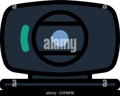 Webcam Icon. Editable Bold Outline With Color Fill Design. Vector Illustration. Stock Vector