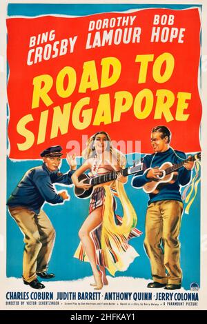 BOB HOPE, BING CROSBY and DOROTHY LAMOUR in ROAD TO SINGAPORE (1940), directed by VICTOR SCHERTZINGER. Credit: PARAMOUNT PICTURES / Album Stock Photo