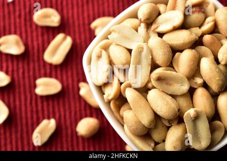 Close up of Salted Peanut Bowl Stock Photo