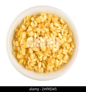 Mung Bean Nimko in Bowl Isolated on White Background with Clipping Path Stock Photo