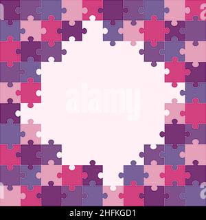 Colorful puzzle background, vector illustration Stock Vector