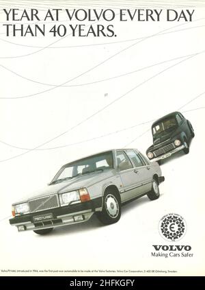 Vintage advertisement paper ad of Volvo swedish cars Stock Photo