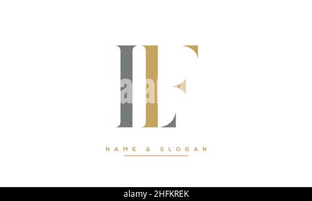 Modern abstract letter LF, FL logo design. Minimal LF, FL initial based icon vector Stock Vector