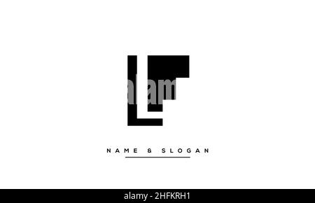 Modern abstract letter LF, FL logo design. Minimal LF, FL initial based icon vector Stock Vector