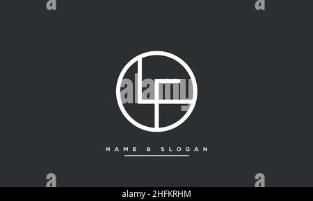 Modern abstract letter LF, FL logo design. Minimal LF, FL initial based icon vector Stock Vector