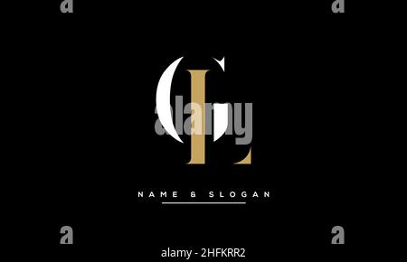 Modern abstract letter LG, GL luxury logo design. Minimal LG, GL initial based icon vector Stock Vector