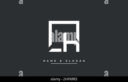 Modern abstract letter LH, HL logo design. Minimal LH, HL initial based icon vector Stock Vector