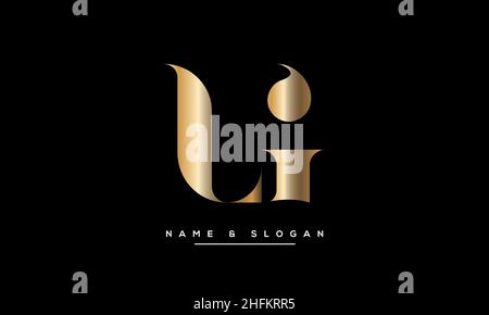 Modern abstract letter LG, GL luxury logo design. Minimal LG, GL initial based icon vector Stock Vector