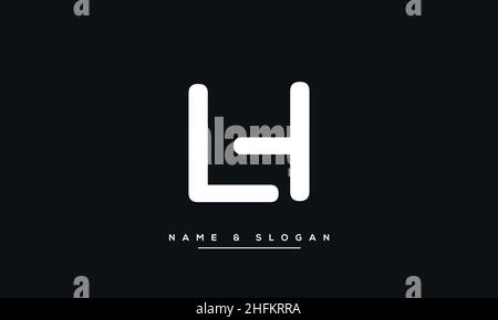 Modern abstract letter LH, HL logo design. Minimal LH, HL initial based icon vector Stock Vector