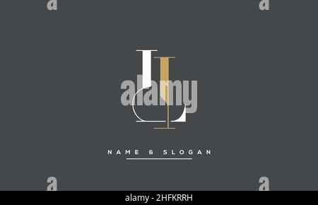 Modern abstract letter LI, IL logo design. Minimal LI, IL initial based icon vector Stock Vector
