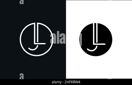 Modern abstract letter LJ, JL logo design. Minimal LJ, JL initial based icon vector Stock Vector