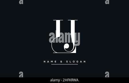 Modern abstract letter LJ, JL logo design. Minimal LJ, JL initial based icon vector Stock Vector