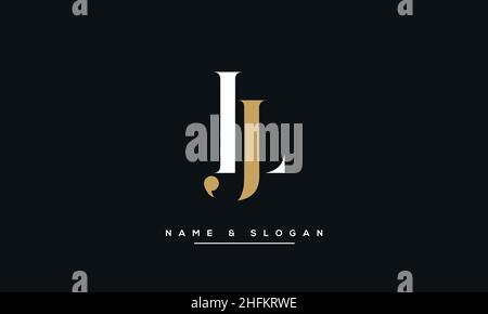 Modern abstract letter LJ, JL logo design. Minimal LJ, JL initial based icon vector Stock Vector