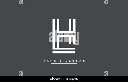 Modern abstract letter LH, HL logo design. Minimal LH, HL initial based icon vector Stock Vector
