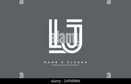 Modern abstract letter LJ, JL logo design. Minimal LJ, JL initial based icon vector Stock Vector