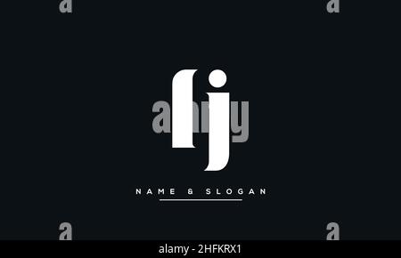 Modern abstract letter LJ, JL logo design. Minimal LJ, JL initial based icon vector Stock Vector