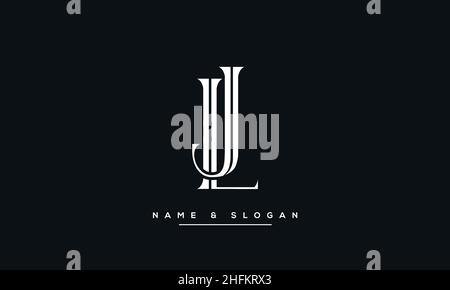 Modern abstract letter LJ, JL logo design. Minimal LJ, JL initial based icon vector Stock Vector