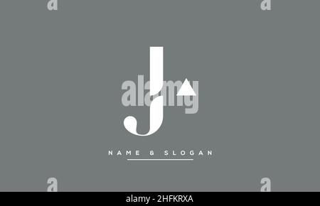 Modern abstract letter LJ, JL logo design. Minimal LJ, JL initial based icon vector Stock Vector