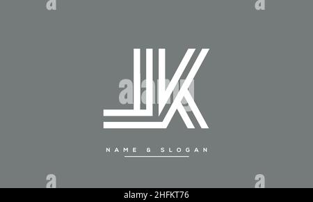 Modern abstract letter LK, KL logo design. Minimal LK, KL initial based icon vector Stock Vector
