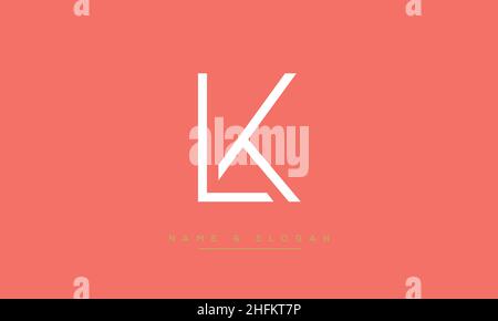 Modern abstract letter LK, KL logo design. Minimal LK, KL initial based icon vector Stock Vector