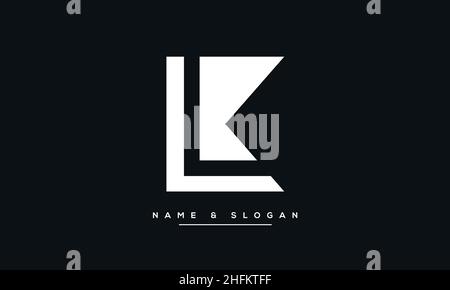 Modern abstract letter LK, KL logo design. Minimal LK, KL initial based icon vector Stock Vector