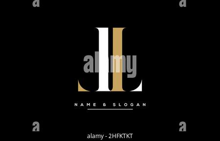 Modern abstract letter LL, L logo design. Minimal LL, L initial based icon vector Stock Vector