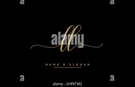Modern abstract letter LL, L logo design. Minimal LL, L initial based icon vector Stock Vector