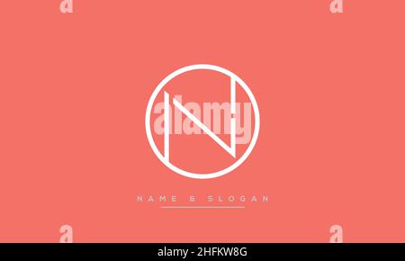 Modern abstract letter LN, NL logo design. Minimal LN, NL initial based icon vector Stock Vector