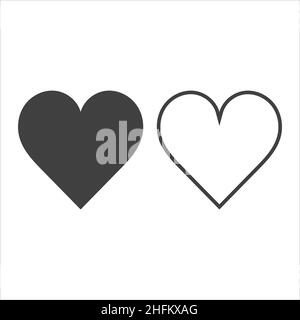 heart line icon, outline and solid vector love logo, linear pictogram isolated on white, pixel perfect illustration. Stock Vector