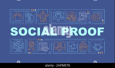 Informational social influence word concepts blue banner Stock Vector