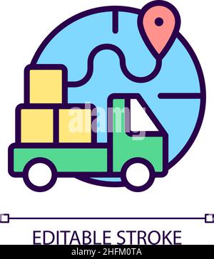 Import restrictions RGB color icon Stock Vector