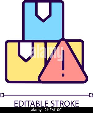 Import regulations RGB color icon Stock Vector