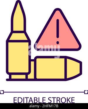 Ammunition smuggling RGB color icon for dark theme Stock Vector Image ...