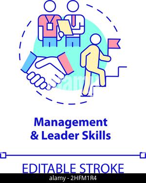 Management and leader skills concept icon Stock Vector