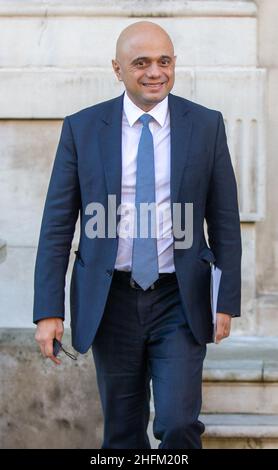London, England, UK. 17th Jan, 2022. UK Secretary of State for Health and Social Care SAJID JAVID is seen outside Cabinet Office. (Credit Image: © Tayfun Salci/ZUMA Press Wire)