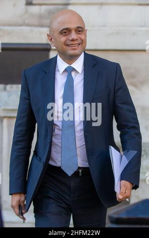London, England, UK. 17th Jan, 2022. UK Secretary of State for Health and Social Care SAJID JAVID is seen outside Cabinet Office. (Credit Image: © Tayfun Salci/ZUMA Press Wire)