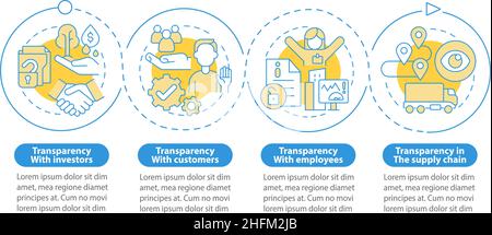 Examples of transparency blue circle infographic template Stock Vector
