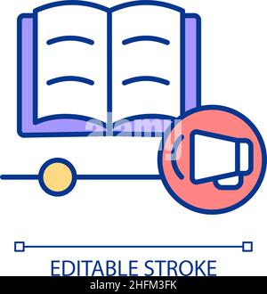 Audiobook RGB color icon Stock Vector