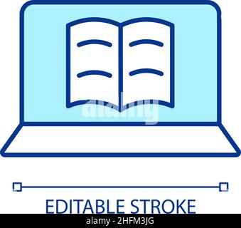 Online education RGB color icon Stock Vector