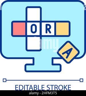 Computer game RGB color icon Stock Vector