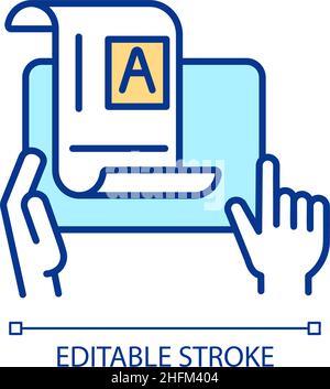 Article based learning RGB color icon Stock Vector