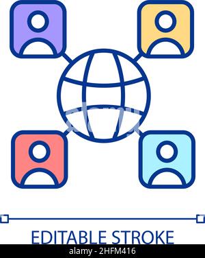 Internet communication RGB color icon Stock Vector