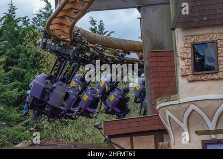 CWOA Chessington World Of Adventure Theme Park and Zoo London England GB UK Tiger Falls Dragons Fury Vampire and More Stock Photo