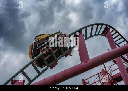 CWOA Chessington World Of Adventure Theme Park and Zoo London England GB UK Tiger Falls Dragons Fury Vampire and More Stock Photo