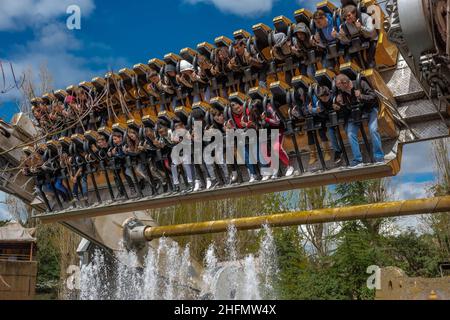 The Lost Rides of Chessington World of Adventure CWOA Rameses Revenge HUSS Top Spin Theme Park Uk England Stock Photo