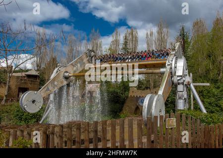 The Lost Rides of Chessington World of Adventure CWOA Rameses Revenge HUSS Top Spin Theme Park Uk England Stock Photo