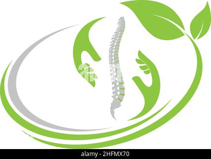 Orthopedics, Physiotherapy, Spine, Hands, Logo, Background Stock Vector