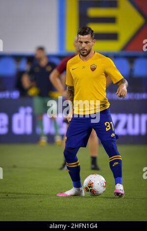 Fabio Rossi/AS Roma/LaPresse 22/07/2020 Ferrara (Italy) Sport Soccer Spal-Roma Italian Football Championship League Serie A Tim 2019/2020 - Paolo Mazza Stadium In the pic: Carles Perez Stock Photo